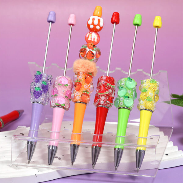 Wholesale Fruit-shaped beaded pen, beaded pen, beaded pen