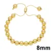 Wholesale Simple Style Solid Color Copper Plating 18k Gold Plated Bracelets