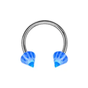 Sharp Cone Horseshoe Ring 1.2*10 3 Random Color