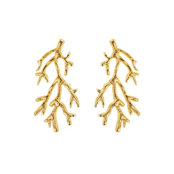 1 Pair Vacation Beach Starfish Coral Plating 304 Stainless Steel Ear Studs