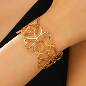 18K Real Gold Clover DZ-831