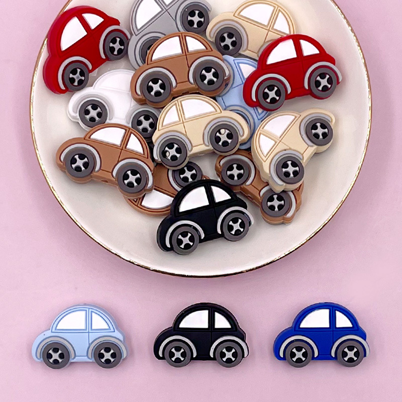 Wholesale Factory direct stock of cute cartoon double-sided exy car beads, DIY craft pen beads, pular cross-border wholesale.