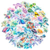 Wholesale 50 Blue Sea Turtle Stickers Cartoon Turtle Graffiti Stickers Color Ocean Turtle DIY Scooter Stickers