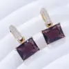 Wholesale 1 Pair Casual Sweet Korean Style Geometric Inlay Copper Zircon Gold Plated Drop Earrings