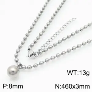 9mm Steel Necklace Kn234403-Z