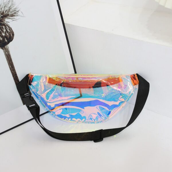 Wholesale 2023 New Fashion TPU Magic Color Laser Women's Waist Bag Transparent Waist Bag Shoulder Crossbody Bag Waterproof