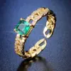 Wholesale Fashion Geometric Copper Plating Zircon Open Ring