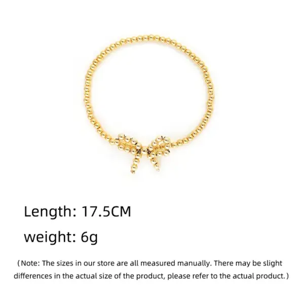 Wholesale Simple Style Classic Style Bow Knot Imitation Pearl Copper Wholesale Bracelets