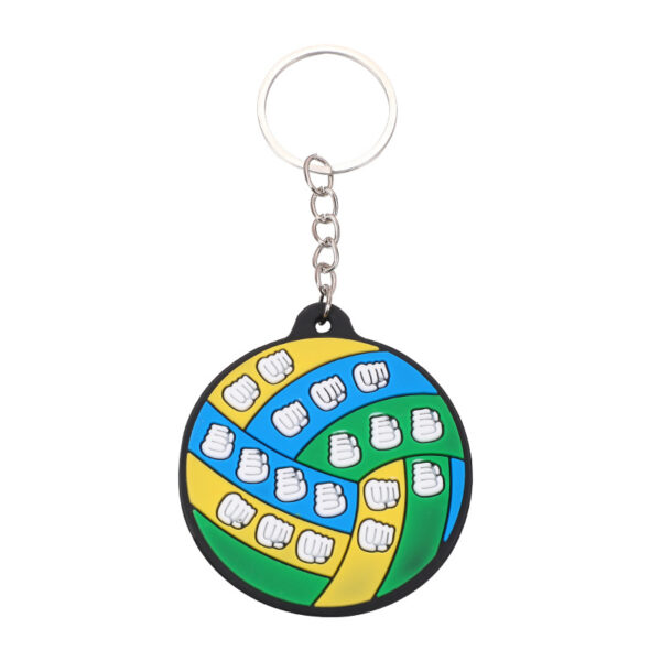 Wholesale Pvc Football Basketball Keychain Pendant Sports Goods Rugby Tennis Event Gifts Wholesale Cartoon Pendant