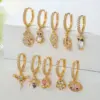 Wholesale Fashion Animal Wings Copper Inlaid Zircon Drop Earrings 1 Piece