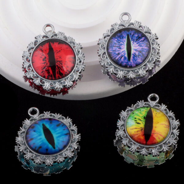 Wholesale Devil Eye Clay Diamond Ball Straight Hole Beads