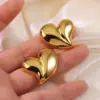 1 Pair Sweet Heart Shape 304 Stainless Steel Electroplating Ear Studs