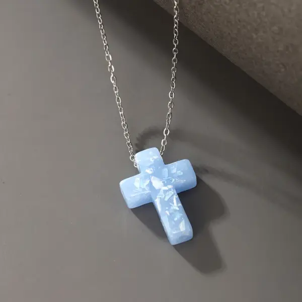 Wholesale 304 Stainless Steel Plastic XUPING Simple Style Hexagram Cross Pendant Necklace