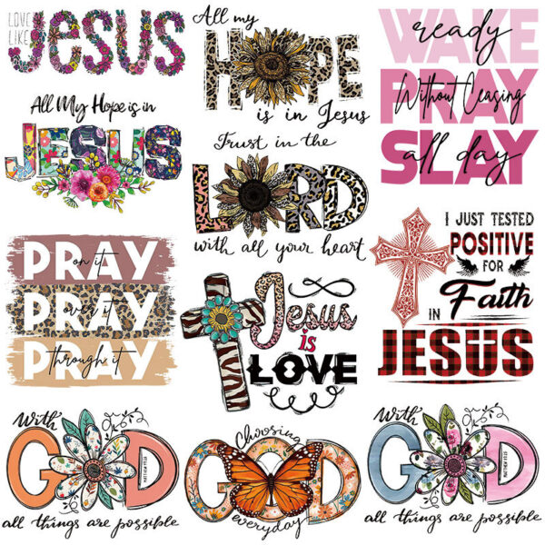 Wholesale Letter butterfly heat transfer pattern