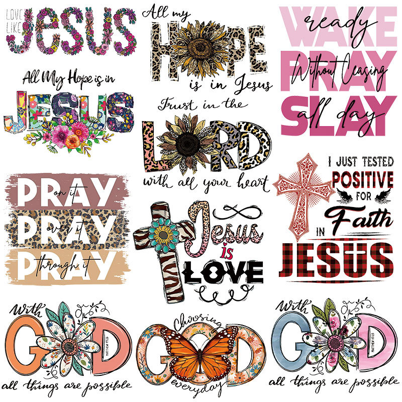 Wholesale Letter butterfly heat transfer pattern