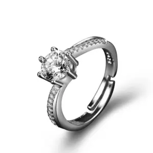 Button Wall Six Claw Women's Ring Tjz404 / Adjustable Opening