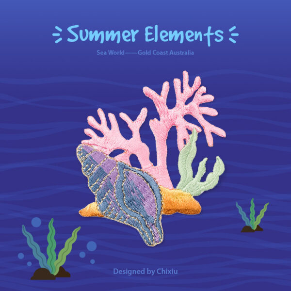 Wholesale Idiot Embroidered Ocean World Embroider Clothing Patch Patch Iron Cloth Patch Fashion Versatile diy Repair Hole Adhesive Backing