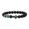 Wholesale Ethnic Style Cross Natural Stone Beaded Bracelets