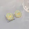 1 Pair Simple Style Round Square Heart Shape 304 Stainless Steel 18K Gold Plated Ear Studs