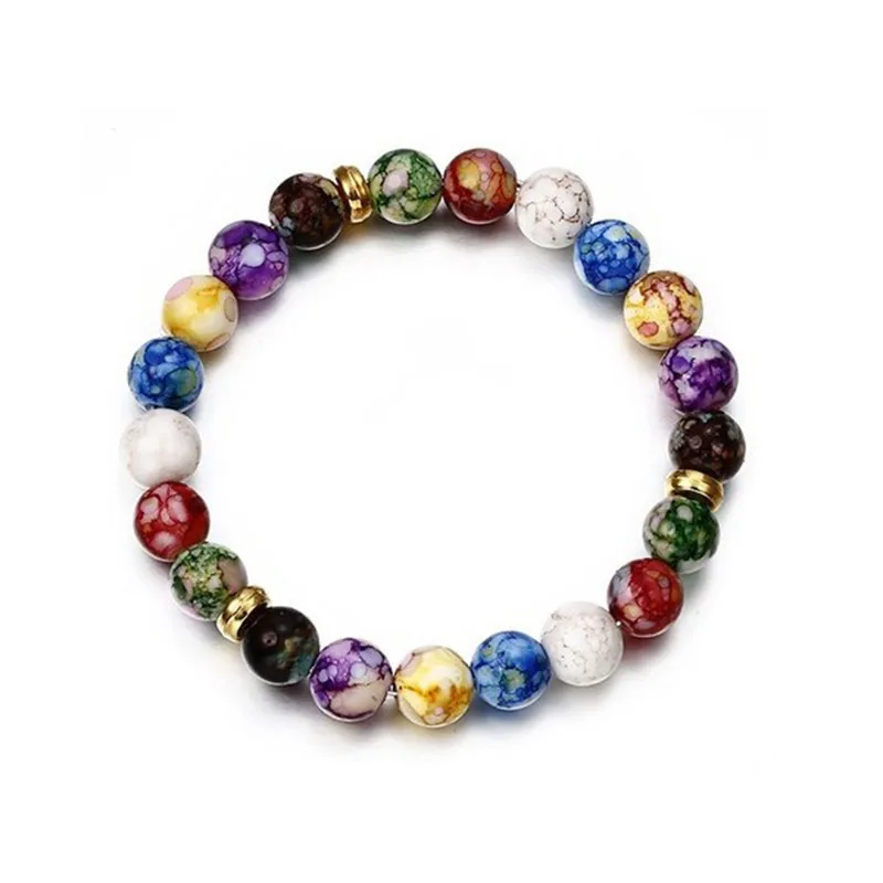 Wholesale Fashion Round Natural Stone Beaded Bracelets 1 Piece