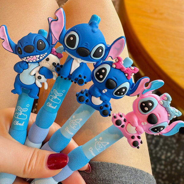 Wholesale Cute cartoon character funny doll pen black click ballpoint pen