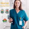 Wholesale Acrylic Nurse Fun Badge Scroll (Retractable)