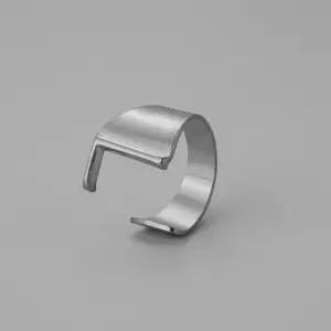 Silver L Open Ring J382-38 / Adjustable Opening
