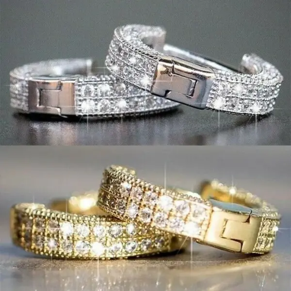 Wholesale Fashion Simple Copper Inlaid Zircon Earrings Wholesale