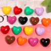 Wholesale 19x 21mm baking varnish fat love vertical hole beaded acrylic color heart beads