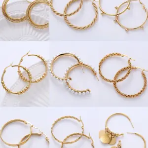 Wholesale PVD Coated 18K Gold Plated Round 304 Stainless Steel Fashion Waterproof Non Tarnish Earrings