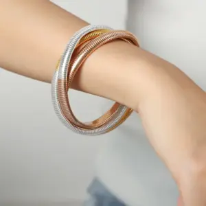 Z010-Gold Steel Rose Color Matching Fine Bracelet