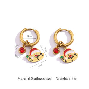 Gingerbread Man Rhinestone Earrings