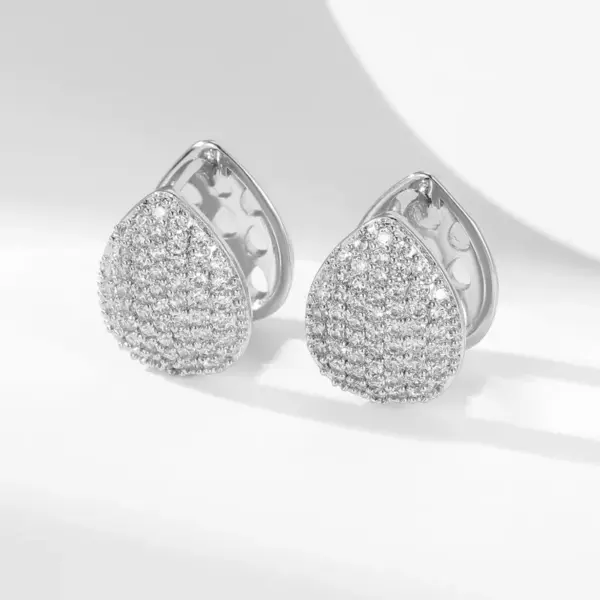 Wholesale 1 Pair Retro Star Water Droplets Heart Shape Plating Copper Zircon K Gold Plated Earrings