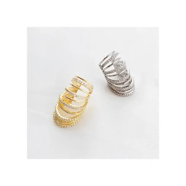 Wholesale 1 Piece Simple Style Classic Style U Shape Inlay Copper Zircon Ear Cuffs