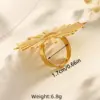 Wholesale PVD Coated Real Gold Plated Sunflower Star Shell 304 Stainless Steel Exaggerated Marine Style Simple Style Waterproof Non Tarnish Open Rings