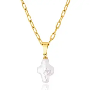 Cross Pearl Necklace 11908
