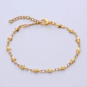 Pentagram / Gold Anklet (23+5cm)