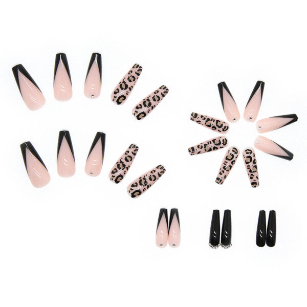 oly-d2c571164bca83a8ac39f98af1d18886 Wholesale Long Ballet Armor Wear Armor Wholesale Finished Manicure Pieces Foreign Trade Cross-border False Nail Patch Leopard Mysterious ill
