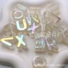 Wholesale Acrylic high-transparency cloud-like letter beads