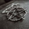 Wholesale European and American New Retro Geometric Evil Force Lucifer's Mark Necklace Pentagram Pendant