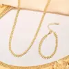 Wholesale Elegant Gold Titanium Steel Wheat Ear Heart Shaped Necklace For Women Non Fading Luxury Geometry Pattern Choker Necklace