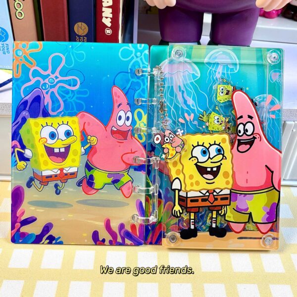 Wholesale [SpongeBob] Original Cartoon A7 Loose-leaf Book Rocking Notebook Cute Girl Heart High-value Animation