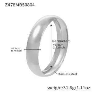 Z478-steel Color Glossy Bracelet Width 20mm