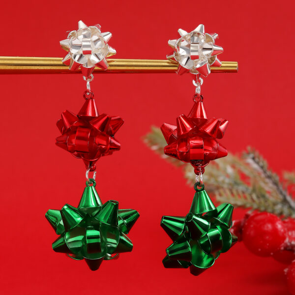 oly-d2e6f2b30ddf531d7ad0350ef7e857a9 Wholesale Christmas colorful red and green earrings