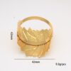 Wholesale Cross-border Leaves Metal Plated Napkin Ring Party Party Dining Table Plate Napkin Buckle Metal Napkin Manufacturers