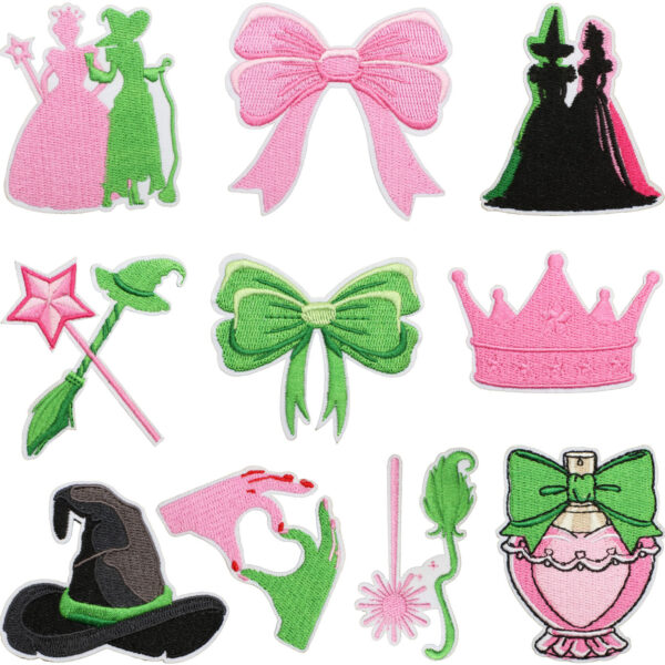 Wholesale Cartoon perfume bottle embroidery cloth stickers clothes decoration patch female wizard computer embroidery chapter magic wand ironing