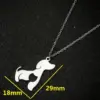 Wholesale Jewelry Fashion Dog 201 Stainless Steel 18K Gold Plated Plating Stainless Steel Necklaces