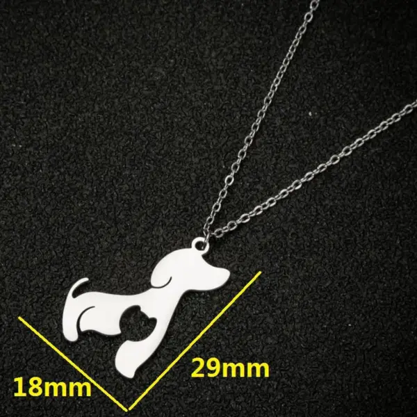 Wholesale Jewelry Fashion Dog 201 Stainless Steel 18K Gold Plated Plating Stainless Steel Necklaces