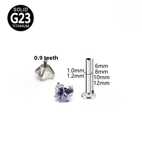 Wholesale Modern Style Sweet Titanium Alloy Heart-shaped Earrings And Lip-shaped Brooch Four-prong Zircon Fashion Jewelry Suitable For Men And Women