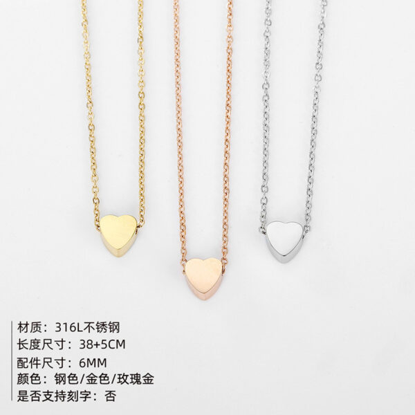 Wholesale St.Delan Fashion Love Necklace Women's Stainless Steel Short Clavicle Chain Necklace Wholesale Aliexpress Jewelry